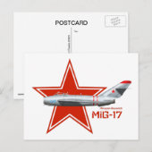 Mikoyan Guervich MiG-17 Briefkaart (Voorkant / Achterkant)
