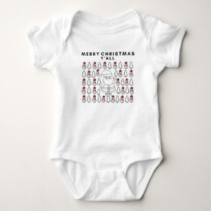 Miktiez vrolijk kerstfeest minimal santa happynewy romper