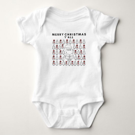 Miktiez vrolijk kerstfeest minimal santa happynewy romper (Voorkant)