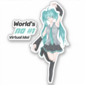 Miku Custom-Cut Vinyl Sticker (Voorkant)