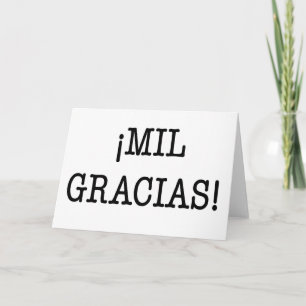 ¡ MIL GRACIAS! - Dank u wenskaart in het Spaans Bedankkaart