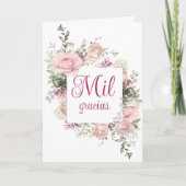 Mil Gracias, Tarjeta en Español, Hartelijk dank Bedankkaart (Voorkant)