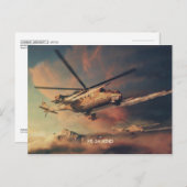 Mil Mi-24 Hind briefkaart (Voorkant / Achterkant)