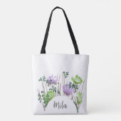 Mila Bloemendruk Monogram Tote Bag (Achterkant)