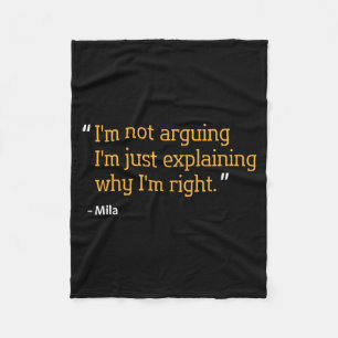 Mila Citaat Geschenk Gepersonaliseerd Grappige Ver Fleece Deken