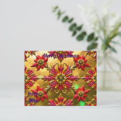 MILA ~ KERST ~ 3D bloempatroon ~ Briefkaart (Staand voorkant)