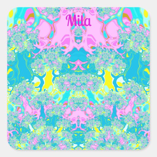 MILA ~ PASTEL PERFECTION ~ VIERKANTE STICKER (Voorkant)