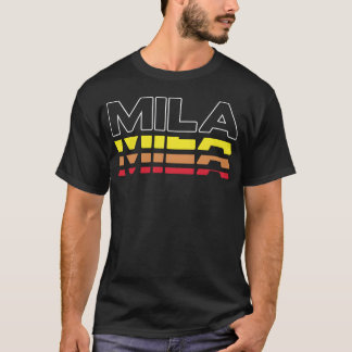 Mila voornaam grappige vintage zonsondergang Mila T-shirt