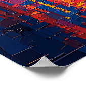 Milaan City Skyline Poster – Iconische Italiaanse  (Hoek)