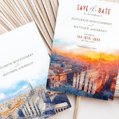 Milaan Duomo Save Datum Levendige Waterverf Zonson Kaart