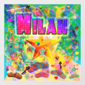 Milaan Epoch uur venster vastklampen Raamsticker (Vel)