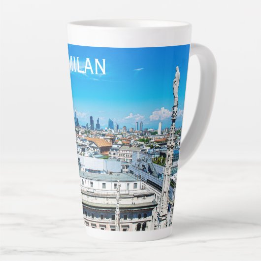 Milaan in Italië mok skyline koffie (Rechterhoek)