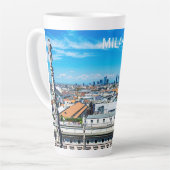 Milaan in Italië mok skyline koffie (Linkerhoek)
