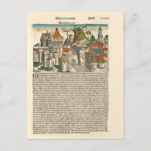 Milaan Italië 1493 Chronicle Medieval Old Book Briefkaart