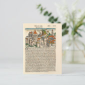 Milaan Italië 1493 Chronicle Medieval Old Book Briefkaart (Staand voorkant)