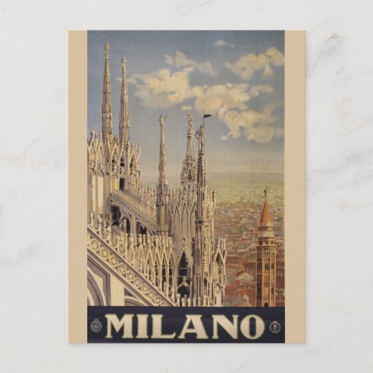  Milaan Italië Cathedral Briefkaart (Voorkant)