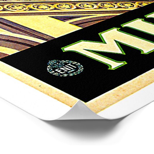 Milaan Italië Cityscape  Poster (Hoek)