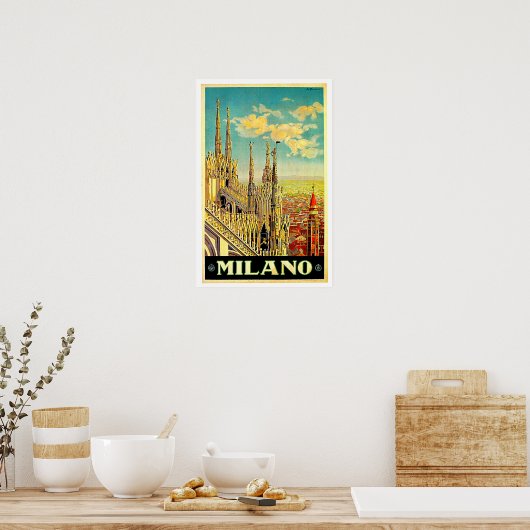 Milaan Italië Cityscape Poster (Keuken)