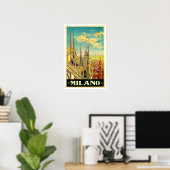 Milaan Italië Cityscape  Poster (Thuiskantoor)