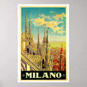 Milaan Italië Cityscape  Poster (Voorkant)