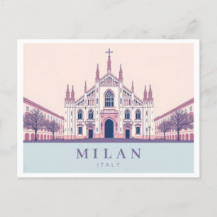 Milaan Italië Duomo di Milano Pastelreizen Briefkaart