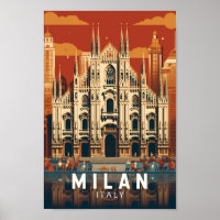 Milaan Italië Duomo di Milano Reizen Kunst Vintage