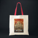 Milaan Italië Duomo di Milano Reizen Kunst Vintage Tote Bag<br><div class="desc">Milaan vector artwork ontwerp. Milaan,  een metropool in de Italiaanse regio Noord-Lombardije,  is een wereldwijde hoofdstad van mode en design.</div>