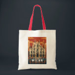 Milaan Italië Duomo di Milano Reizen Kunst Vintage Tote Bag<br><div class="desc">Milaan vector artwork ontwerp. Milaan,  een metropool in de Italiaanse regio Noord-Lombardije,  is een wereldwijde hoofdstad van mode en design.</div>
