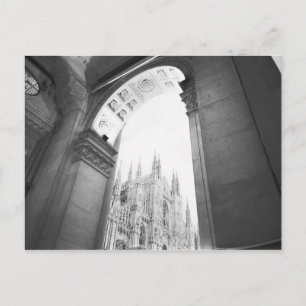 Milaan Italië, Galleria uitzicht op de Dom Briefkaart
