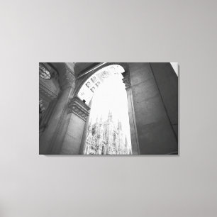 Milaan Italië, Galleria uitzicht op de Dom Canvas Afdruk