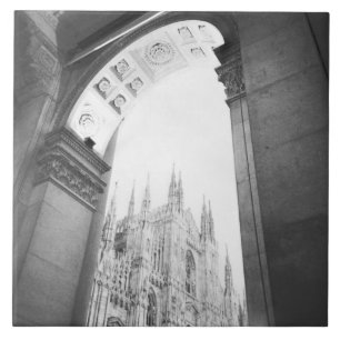 Milaan Italië, Galleria uitzicht op de Dom Tegeltje
