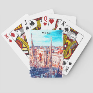 Milaan Italië Kathedraal schilderij Pokerkaarten