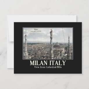 Milaan, Italië Kathedraal Uitzicht 1910 Vintage Ge Briefkaart