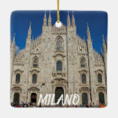 Milaan Italië Panorama keramiek Keramisch Ornament (Achterkant)