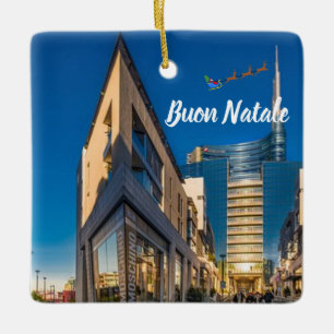 Milaan Italië Panorama keramiek Keramisch Ornament