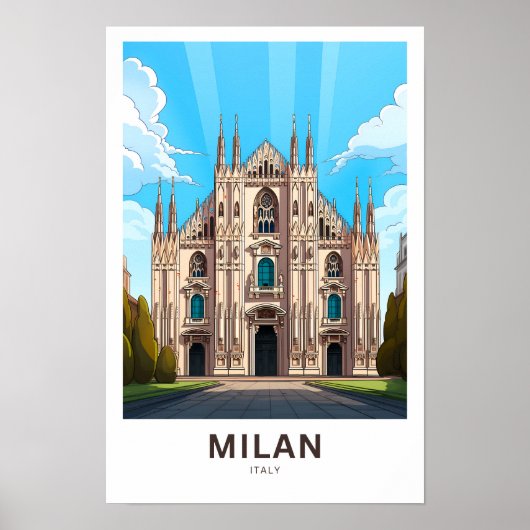 Milaan Italië Reisprint Poster (Voorkant)