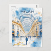 Milaan Italië Reizen Briefkaart (Voorkant / Achterkant)