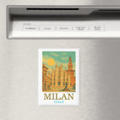 Milaan Italië Reizen | Retro Duomo Magneet (Insitu (Vaatwasser))