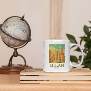 Milaan Italië Reizen Retro Print Koffiemok