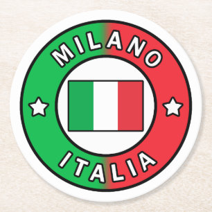 Milaan Italië Ronde Kartonnen Onderzetter