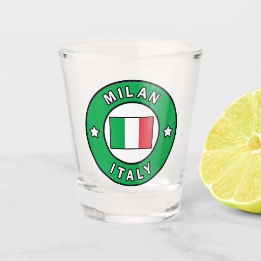 Milaan Italië Shot Glas (Voorkant)