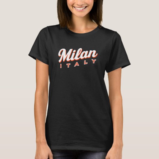 Milaan Italië T-shirt (Voorkant)