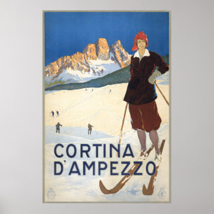 Milaan Italië vintage reisposter Poster
