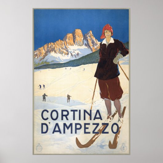 Milaan Italië vintage reisposter Poster (Voorkant)