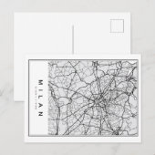 Milaan Kaart Illustratie (Voorkant / Achterkant)