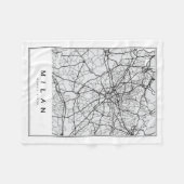 Milaan Kaart Illustratie Fleece Deken (Voorkant (Horizontaal))
