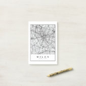 Milaan Kaart Illustratie Post-it® Notes (Op bureau)