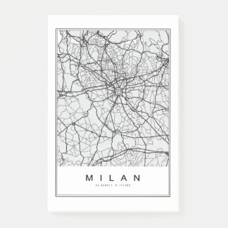 Milaan Kaart Illustratie Post-it® Notes