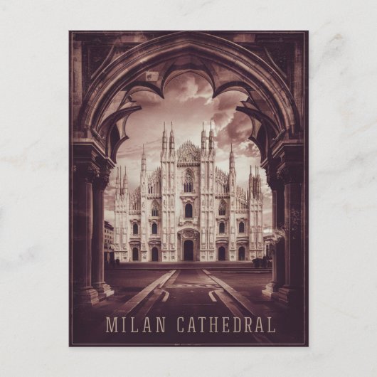 Milaan, kathedraal van Milaan Briefkaart (Voorkant)