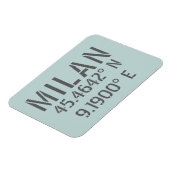 Milaan Latitude en Lengtegraad Magneet (Linkerzijde)